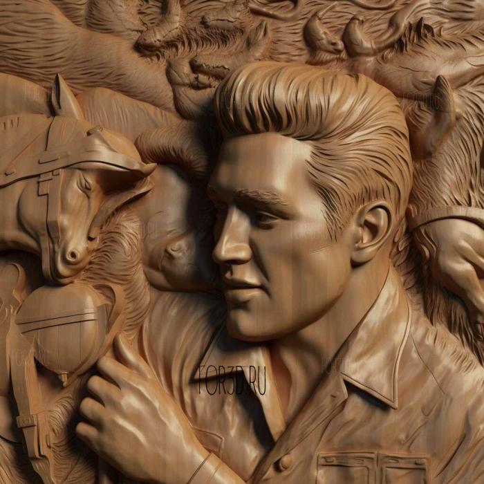 Elvis Presley 1 stl model for CNC